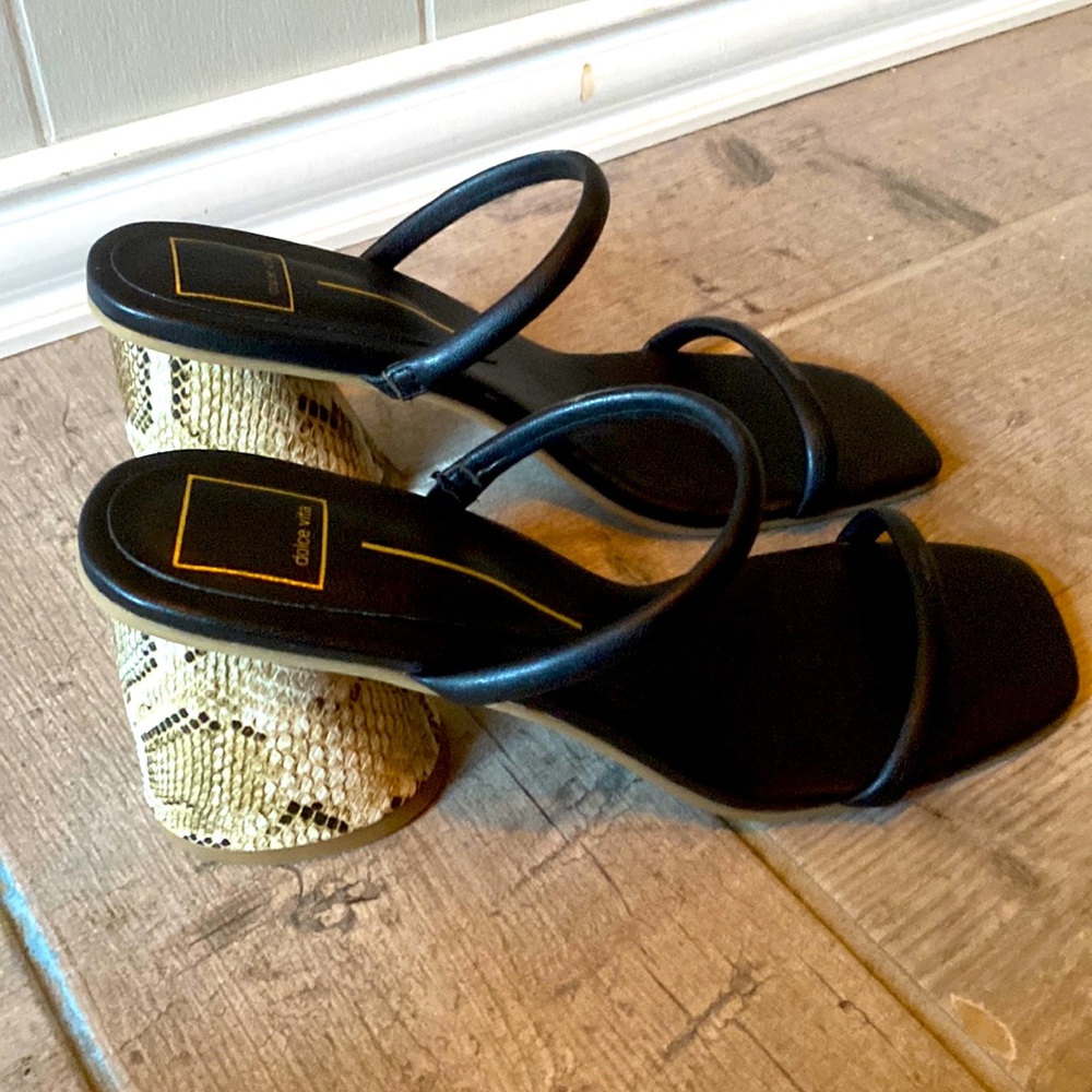 Dolce Vita Black and Tan Sandals